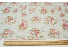 Henry Glass cotton fabric, Tranquil Garden, Floral Grey